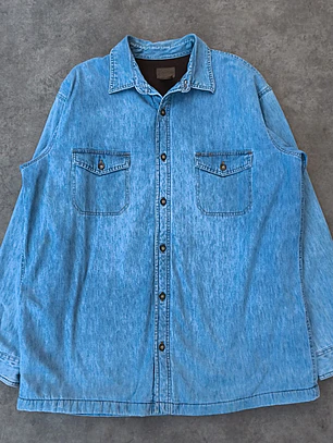St John’s Bay Denim Lined Shirt XL