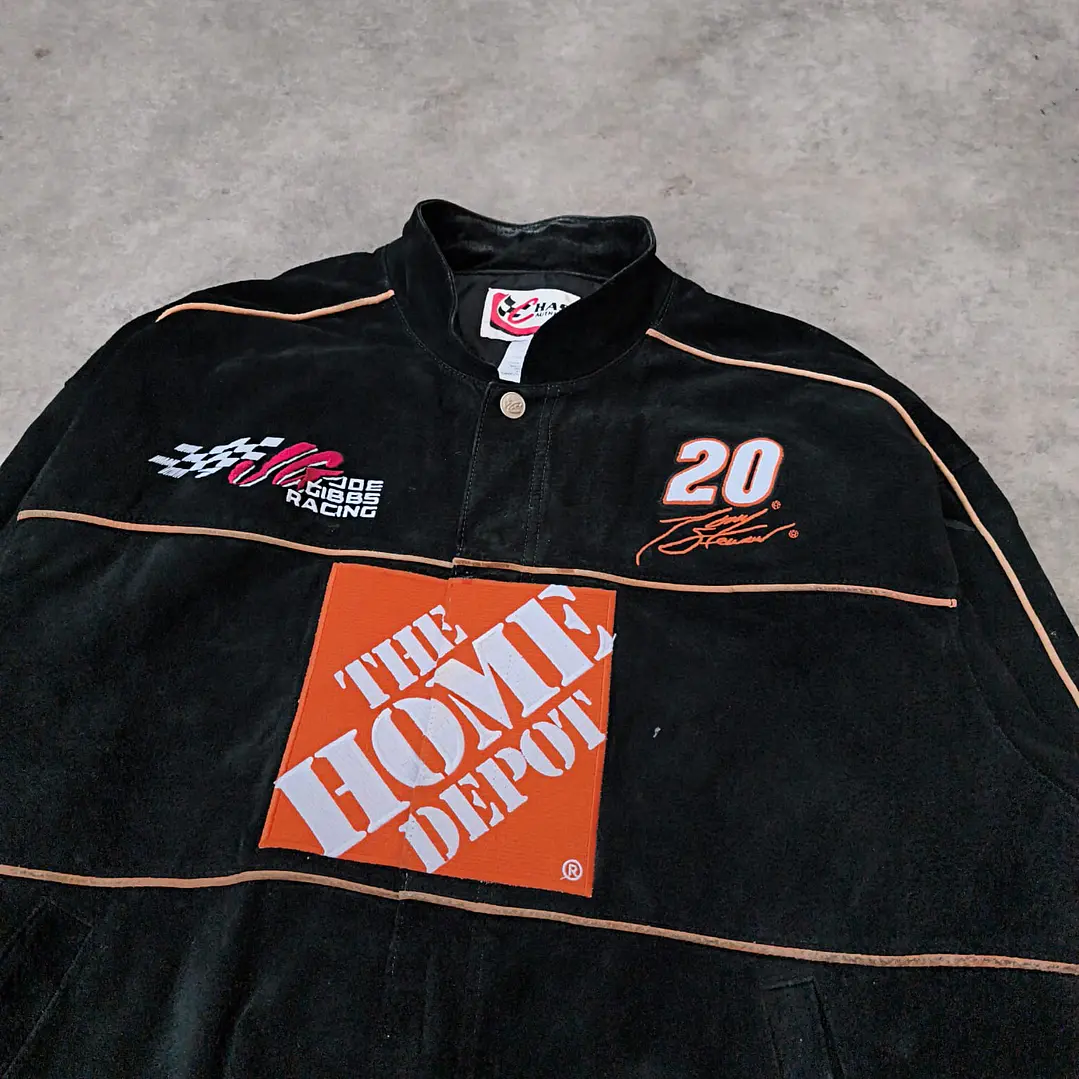 Chase Authentic Leather  Nascar Jacket L 2