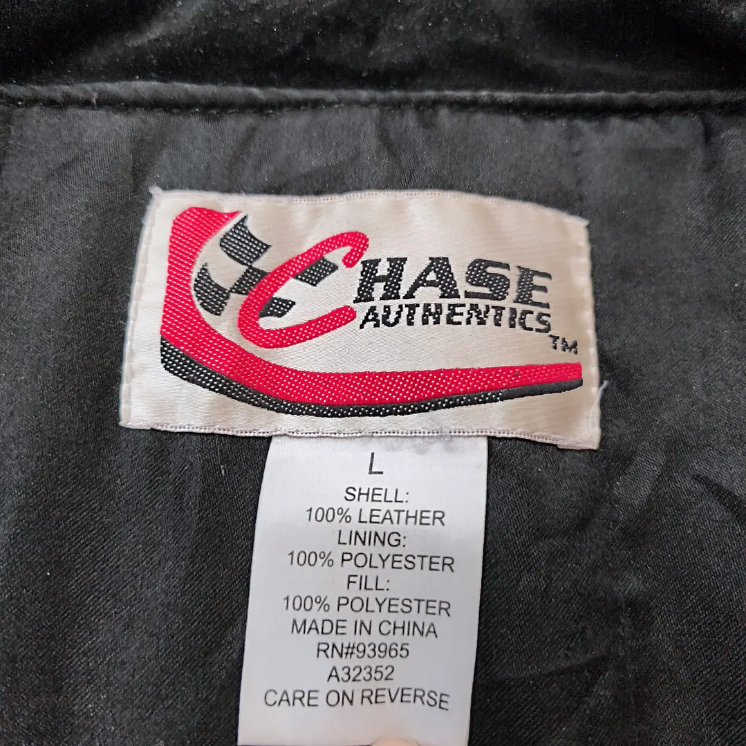 Chase Authentic Leather  Nascar Jacket L 5