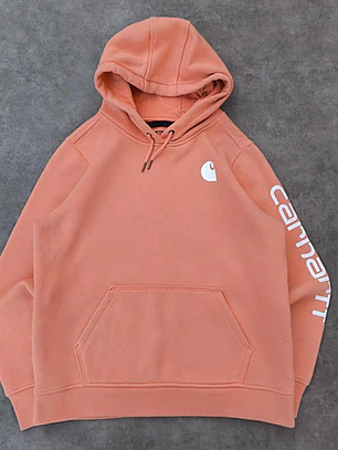 Carhartt Logo Sleeve Hoodie L