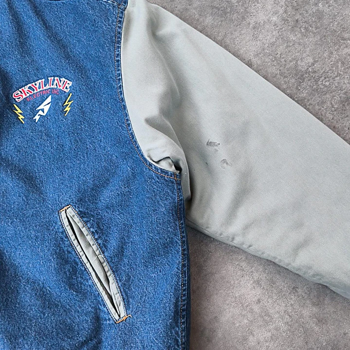 WearGuard Varsity Denim Jacket L 4
