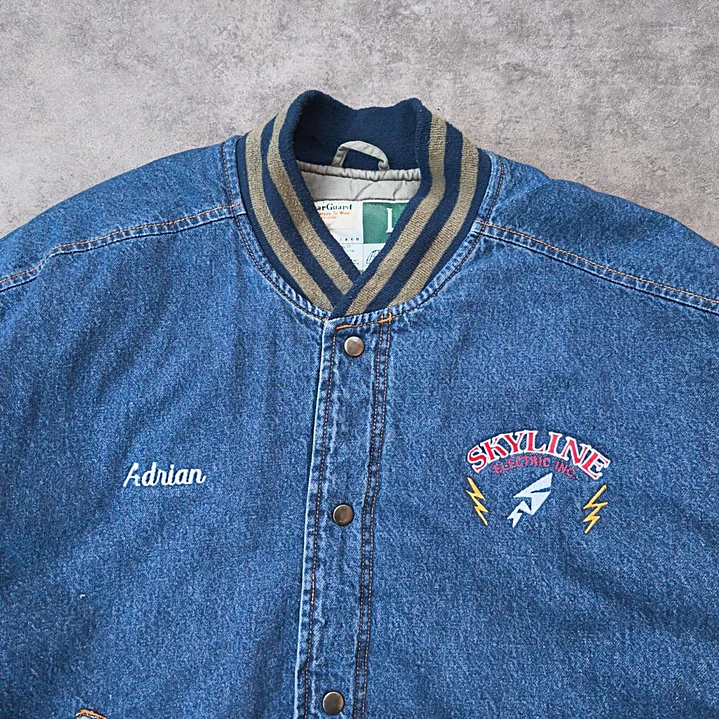 WearGuard Varsity Denim Jacket L 2