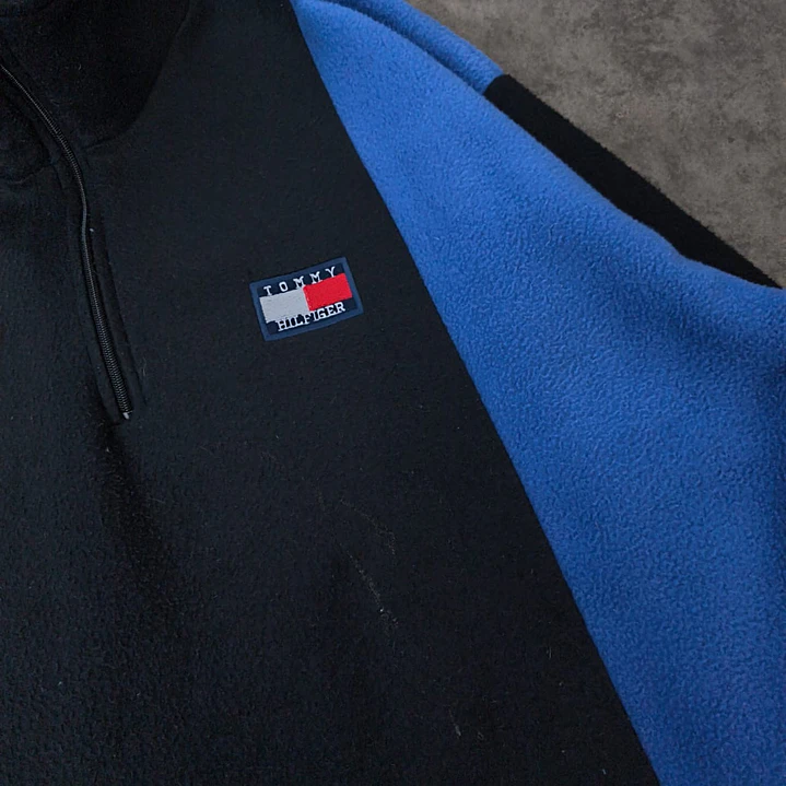 Vintage Tommy Hilfiger two tone Fleece XL 4