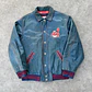 90’s Cleveland Indians x Magestic Leather Jacket XL - Miniatura 1