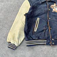 Vintage Looney Tunes Taz Aviator Leather Jacket L - Miniatura 3