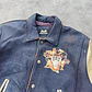 Vintage Looney Tunes Taz Aviator Leather Jacket L - Miniatura 2