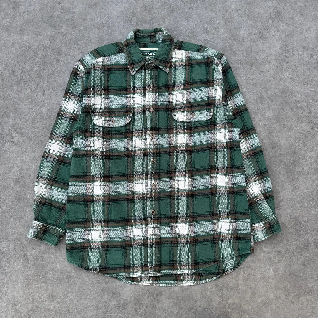 Field & Stream Heavyweight Long Sleeve Flannel Shirt M 1