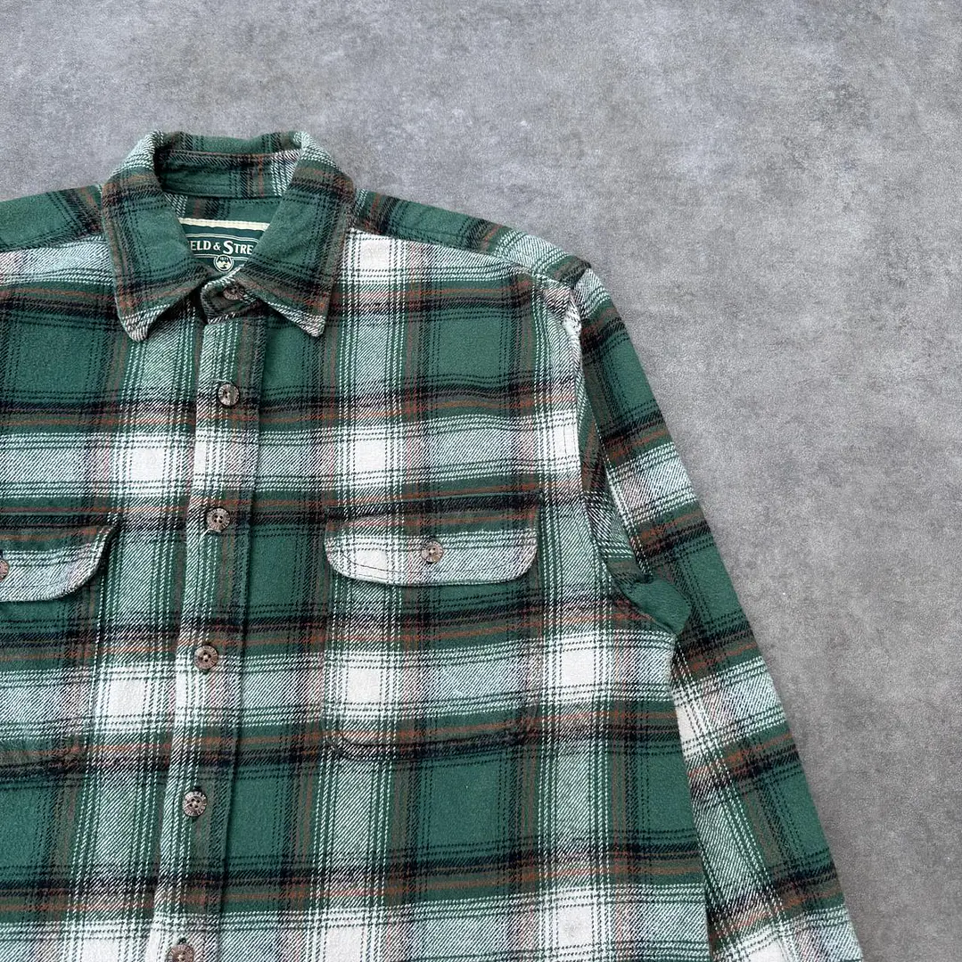Field & Stream Heavyweight Long Sleeve Flannel Shirt M 2