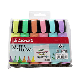 Destacador Brush Pastel Set 6 Colores