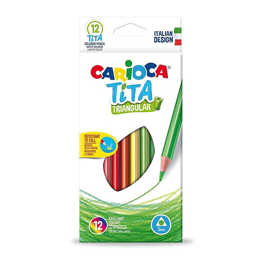 Lapices Tinta Triangular 12 Colores