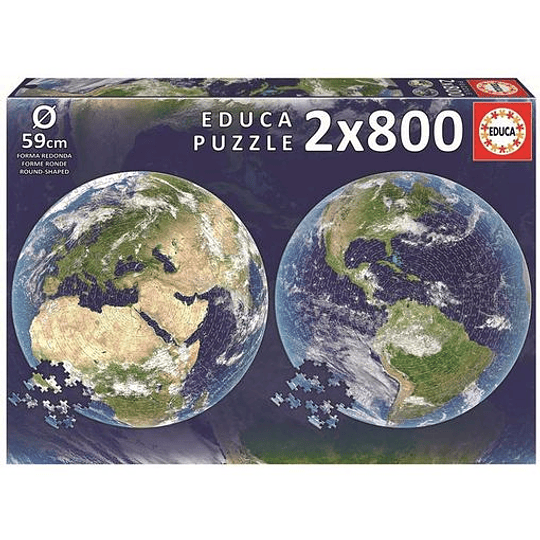 Puzzle 2x800 Planeta Tierra