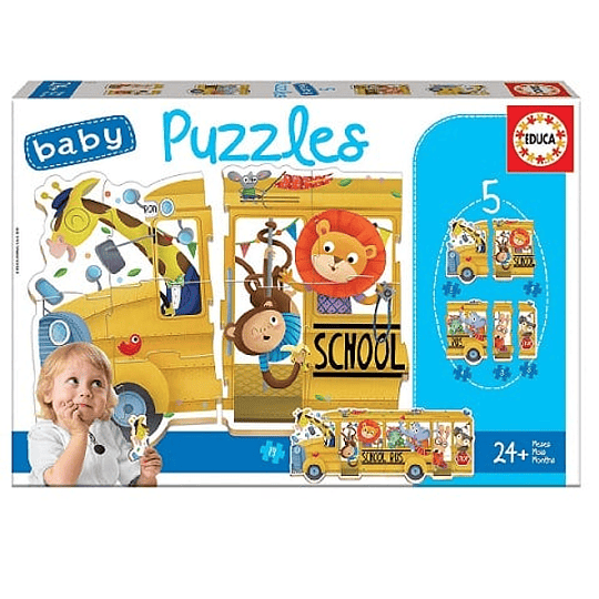 Puzzle Baby 2+ Bus Animalitos