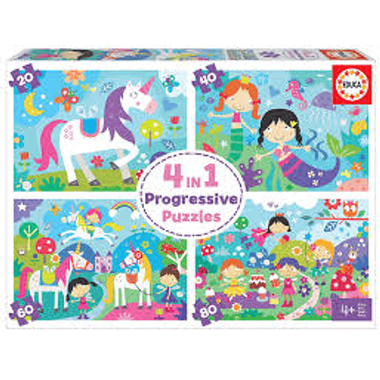 Puzzle 20+40+60+80 Mundo De Fantasia