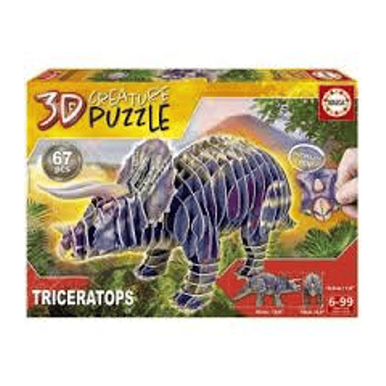 Puzzle 3d Triceratops