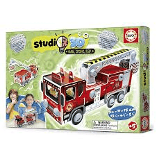 Puzzle Studio 3d Camion Bomberos
