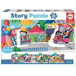 Puzzle Story 26 3+ Vehiculos De Ciudad