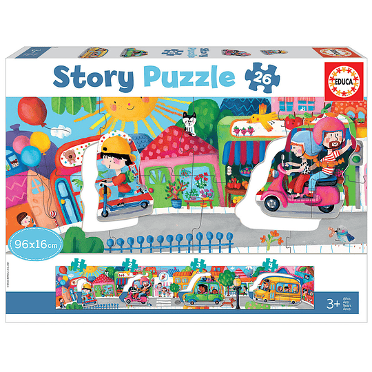 Puzzle Story 26 3+ Vehiculos De Ciudad