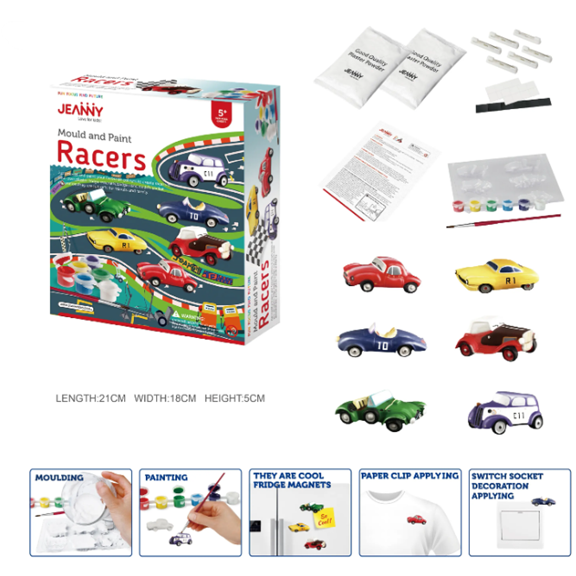 Kit de Ciencias - Moldea y Pinta Autitos de Carrera 4