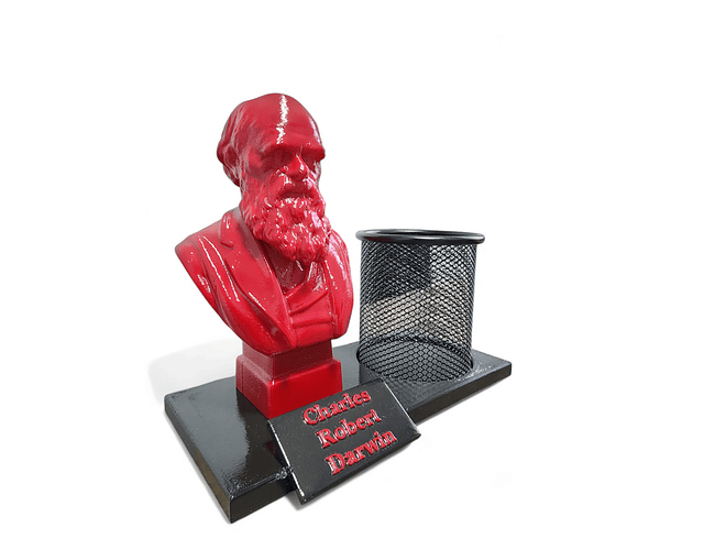 Porta Lápices 3D - Charles Robert Darwin (Color a Pedido)