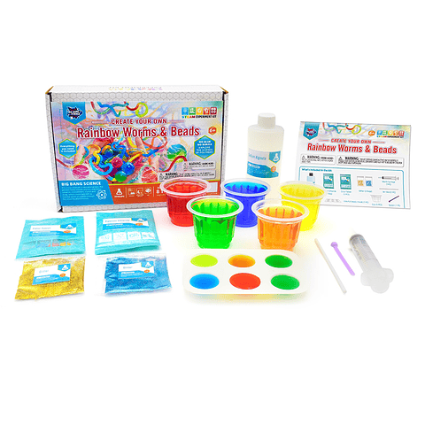Juego científico STEAM - Crea tus Propios Gusanos y Cuentas Arcoíris