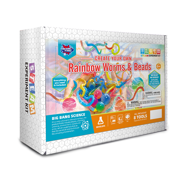 Juego científico STEAM - Crea tus Propios Gusanos y Cuentas Arcoíris 2