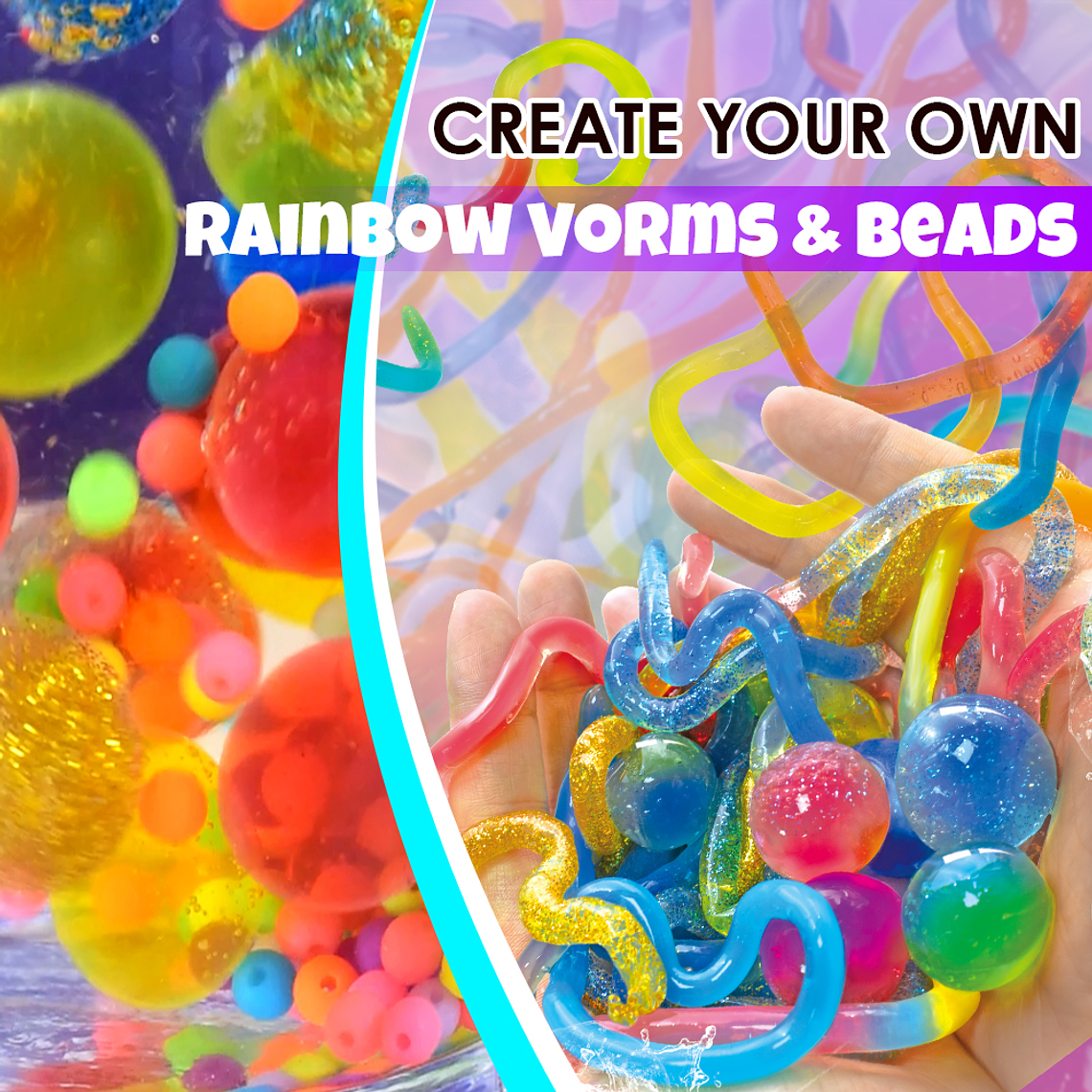 Juego científico STEAM - Crea tus Propios Gusanos y Cuentas Arcoíris 4