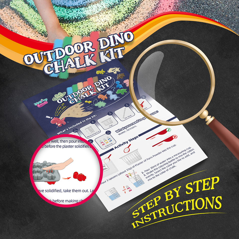 Juego científico STEAM - Kit de Tiza de Dinosaurio 4