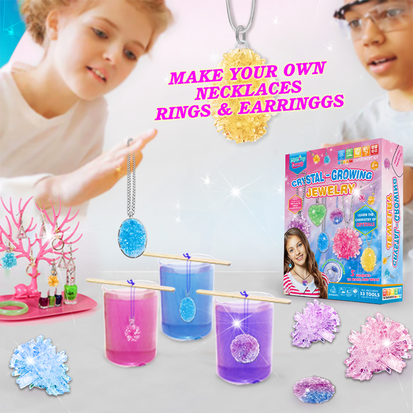 Juego de Ciencias STEAM - Joyería de Cristal 4