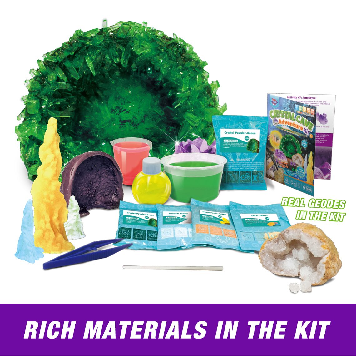 Juego científico STEAM - Kit de Aventura en la Cueva de Cristal 2