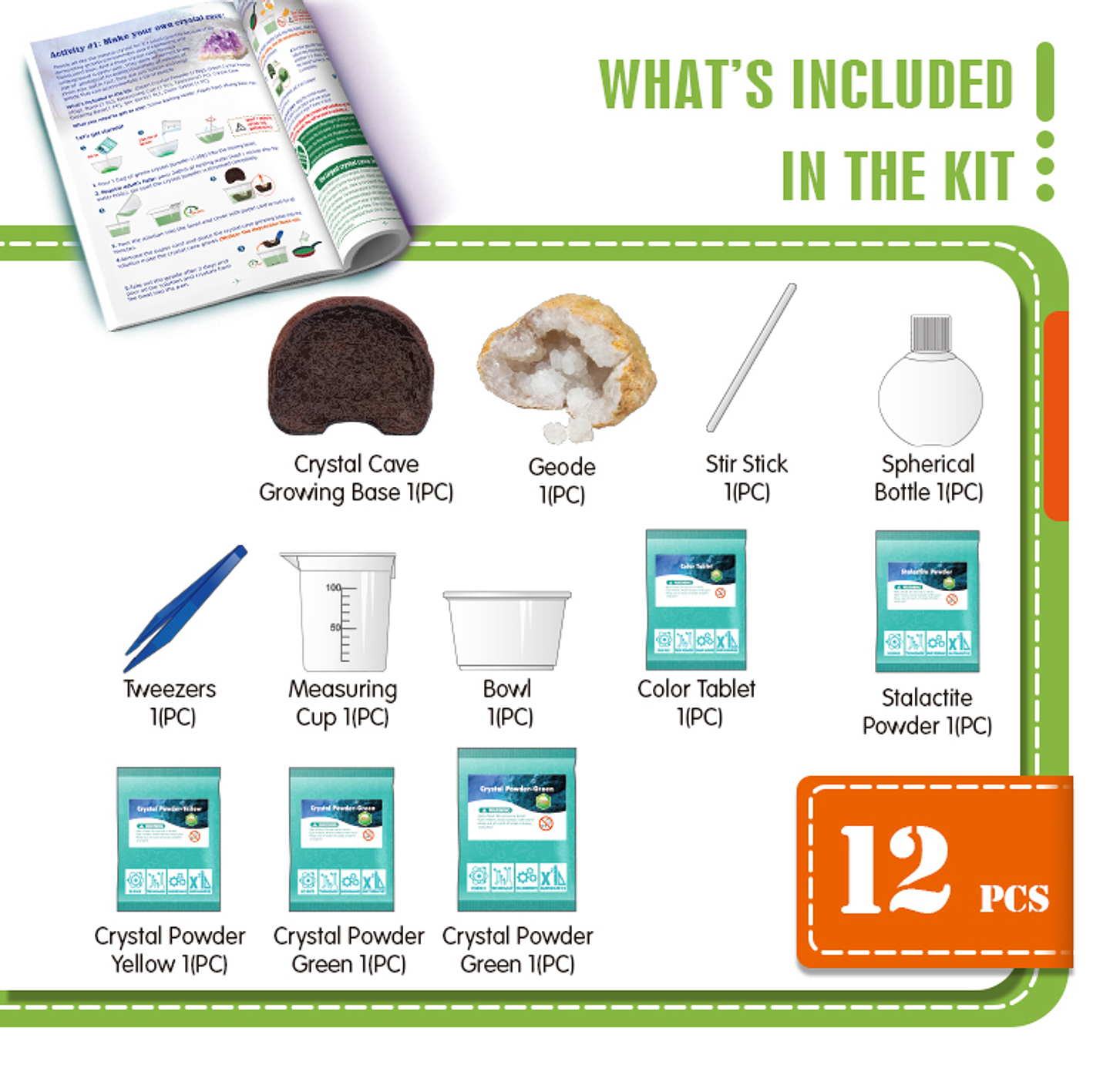 Juego científico STEAM - Kit de Aventura en la Cueva de Cristal 4