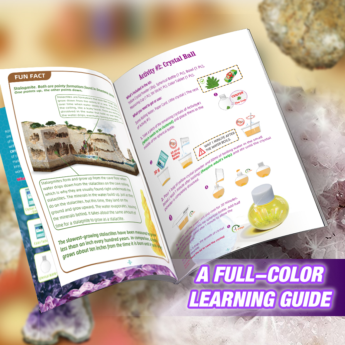 Juego científico STEAM - Kit de Aventura en la Cueva de Cristal 5