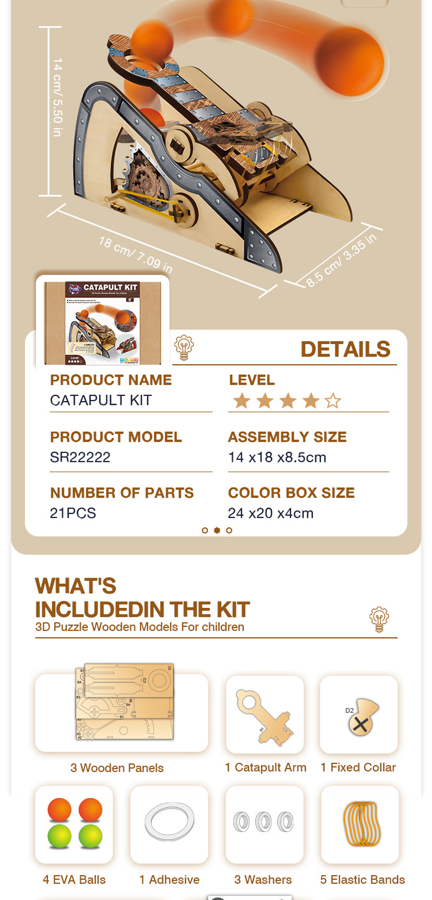 Juego de Ciencias STEAM - Kit Catapulta 5