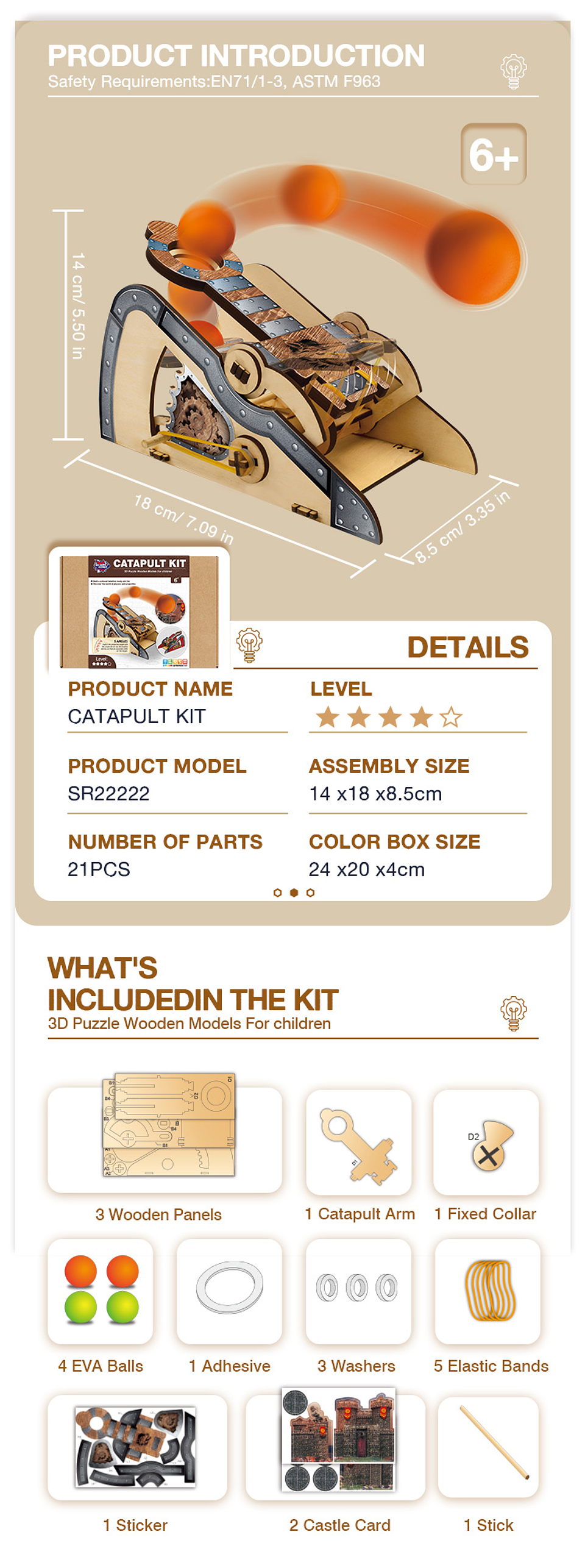 Juego de Ciencias STEAM - Kit Catapulta 5