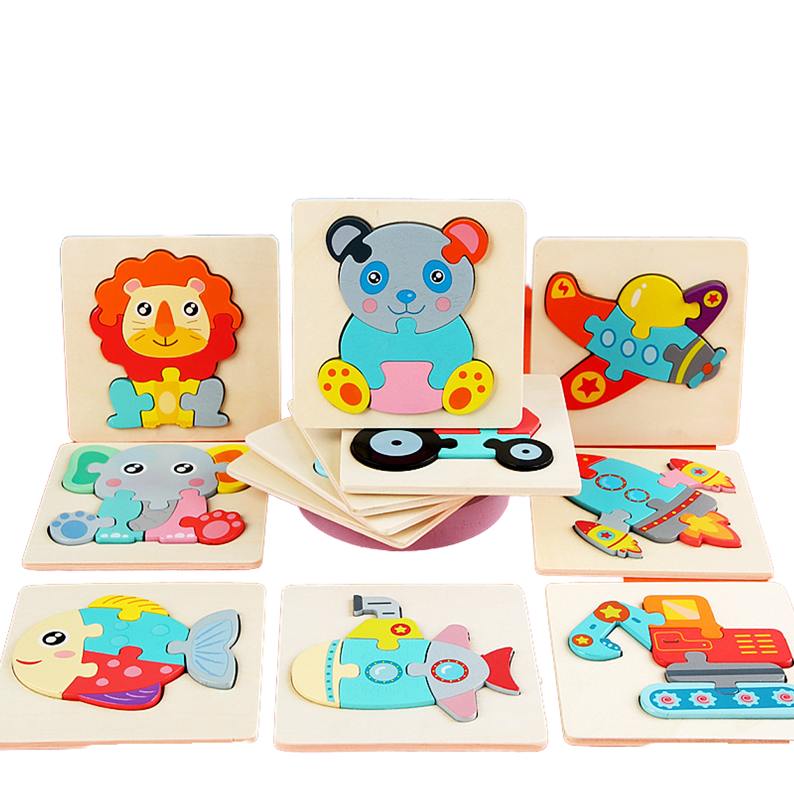 Hazlo tu Mismo - Pack de 5 Rompecabezas de Madera Surtidos 4