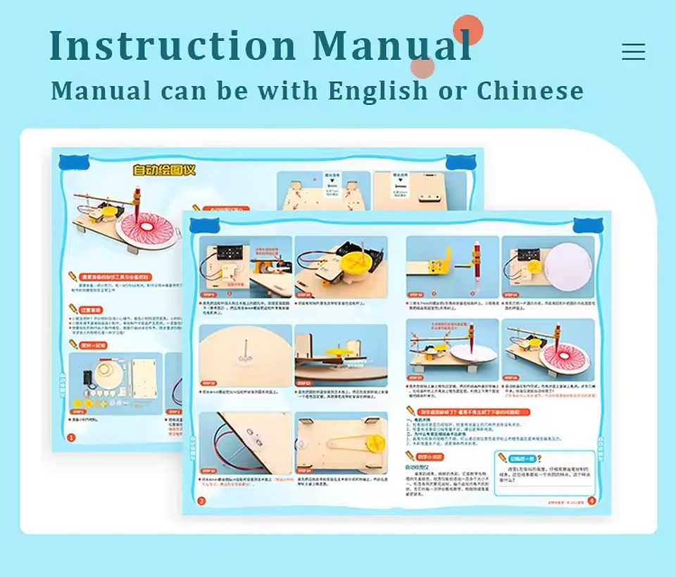 Kit Máquina de Dibujo Automático (Tipo Espirógrafo) – Armado DIY 3