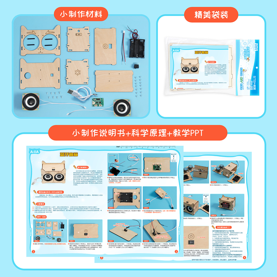 Hazlo tu Mismo - Parlante STEM Armable de Madera 5