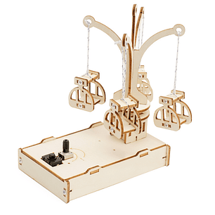 Carrusel Volador Científico de Madera – Kit STEM Armable