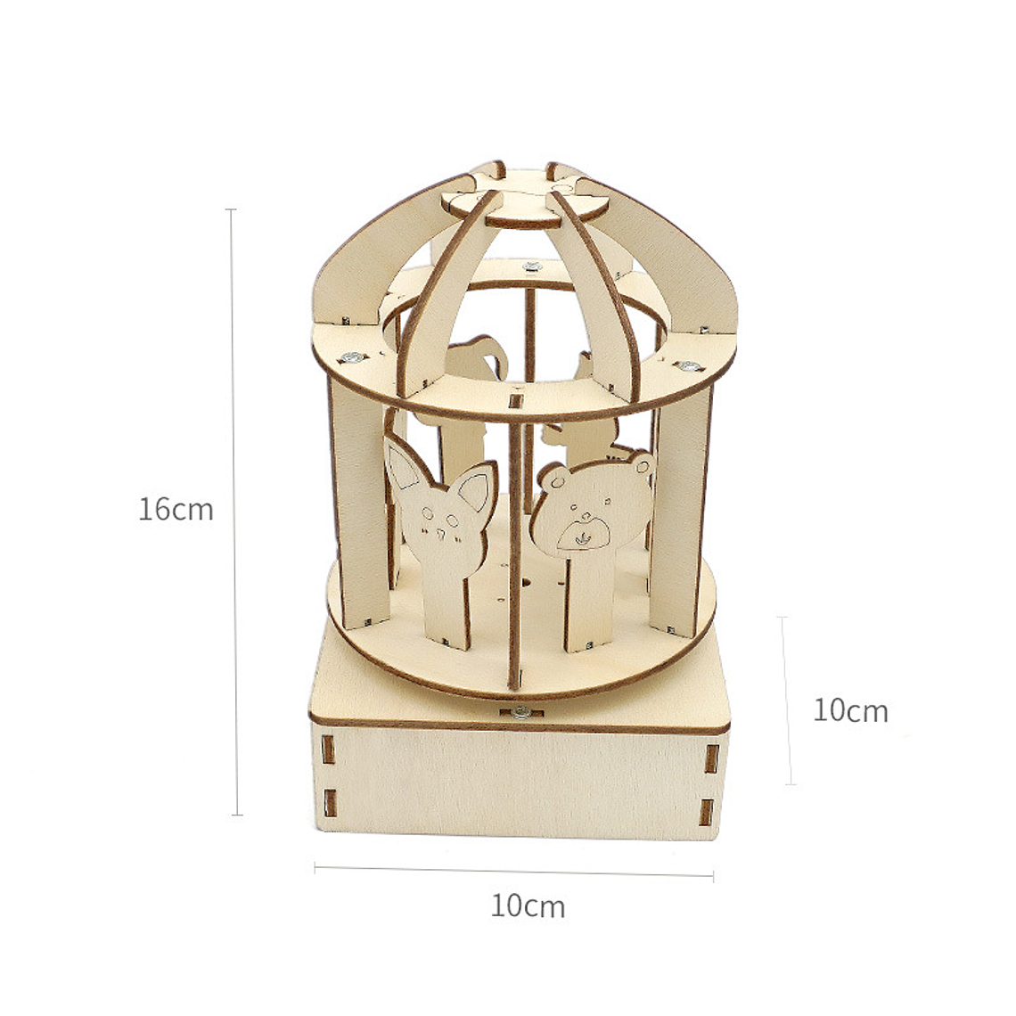 Carrusel Musical Giratorio de Madera – Kit STEM Armable 2