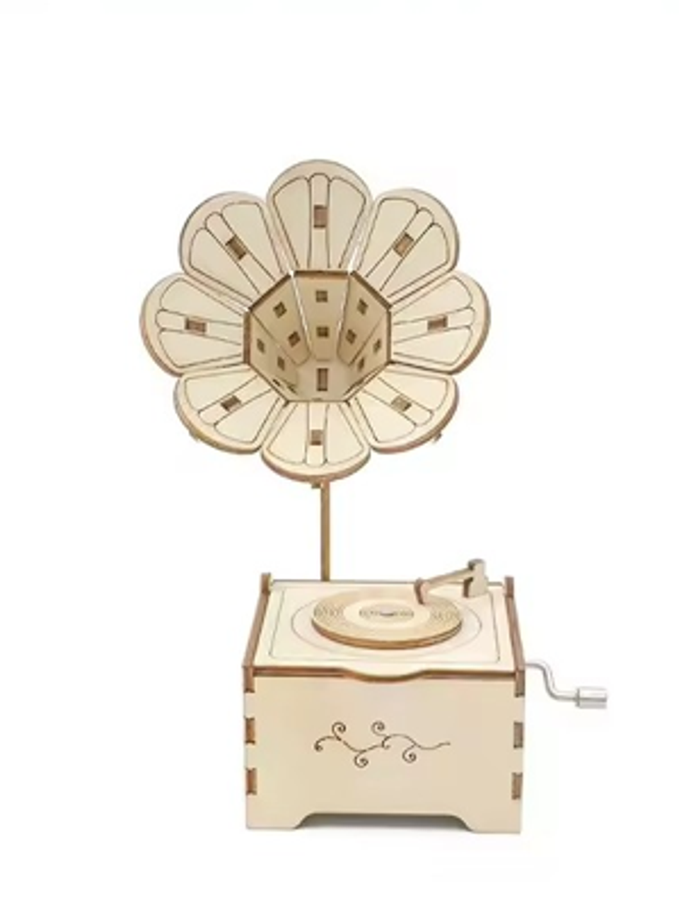 Flor Mecánica Musical de Madera – Kit Armable STEM 1