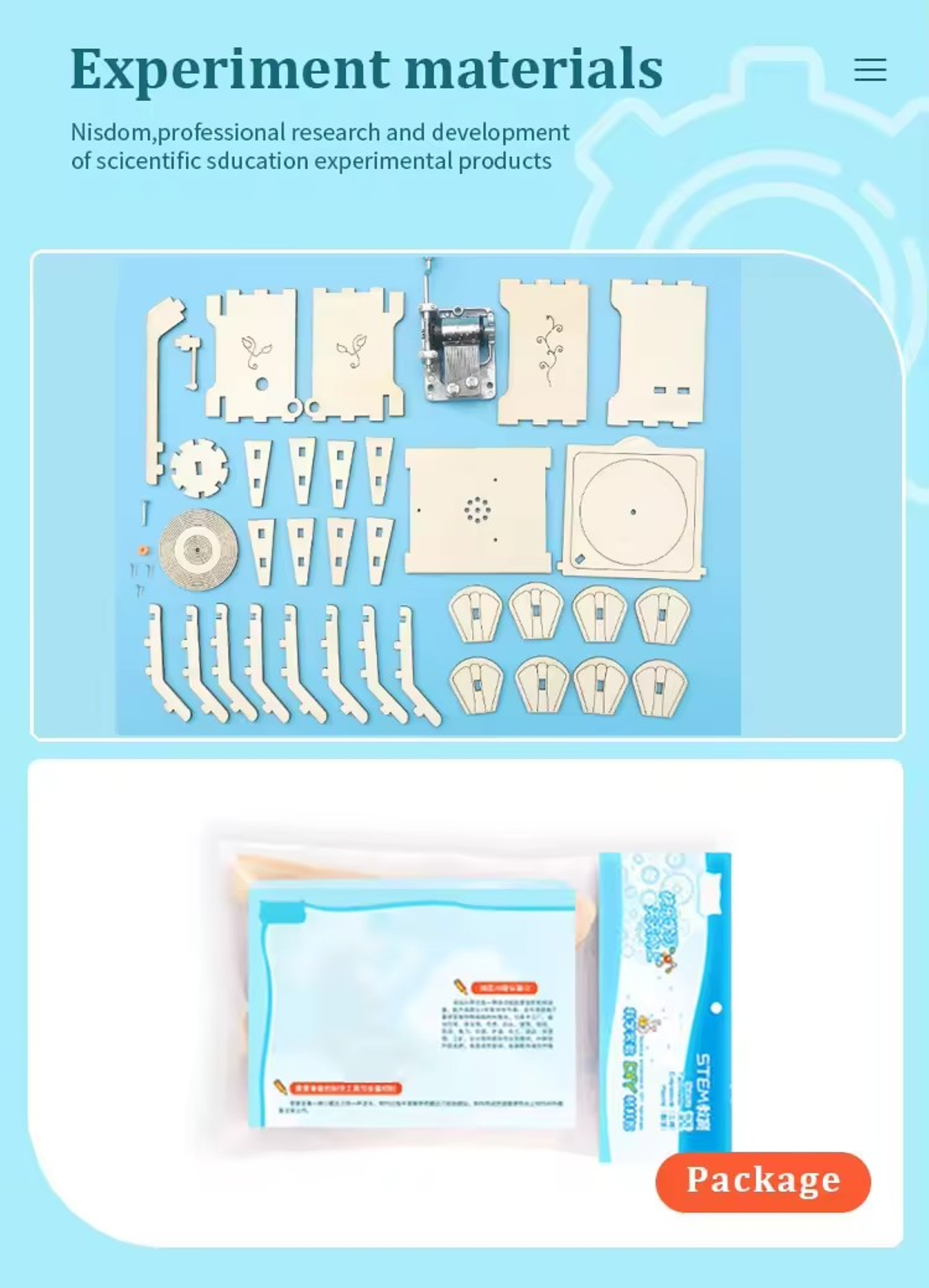 Flor Mecánica Musical de Madera – Kit Armable STEM 2