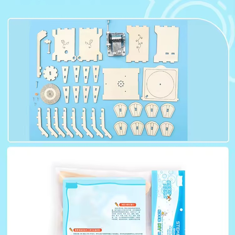 Flor Mecánica Musical de Madera – Kit Armable STEM 2