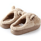Pantuflas invierno capibara mujer Beige - Miniatura 3
