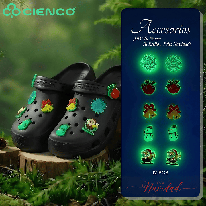 Charms/Accesorios Navidad Luminosos para Chalas/Zuecos - CIENCO 3