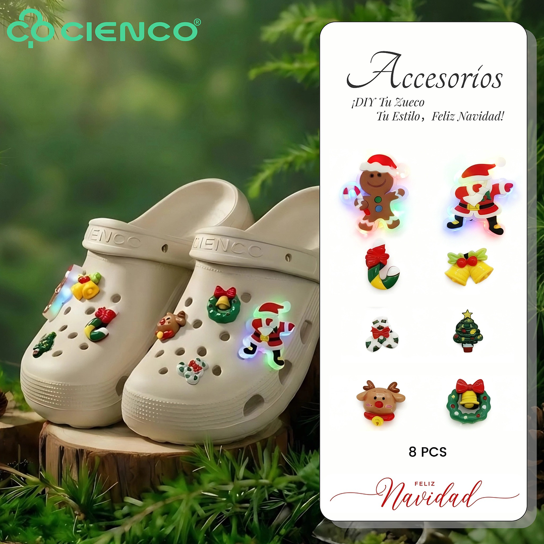 Charms/Accesorios Navidad LED para Chalas/Zuecos - CIENCO 3