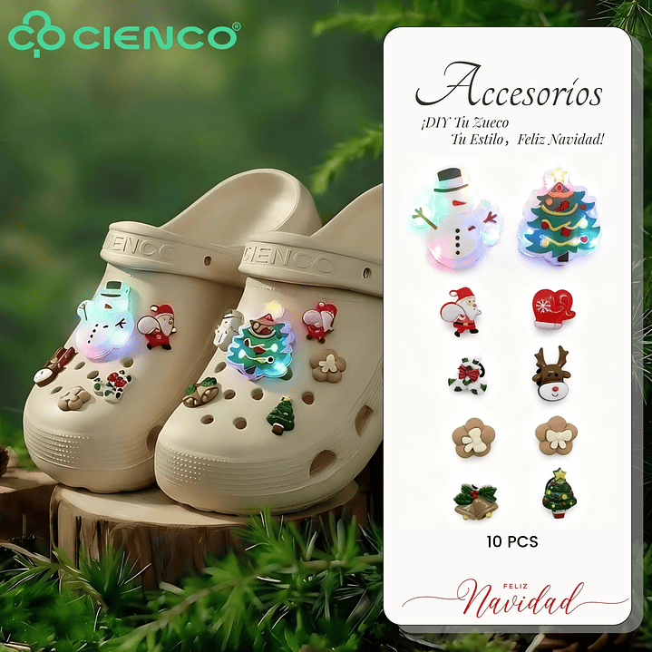 Charms/Accesorios Navidad LED para Chalas/Zuecos - CIENCO 4