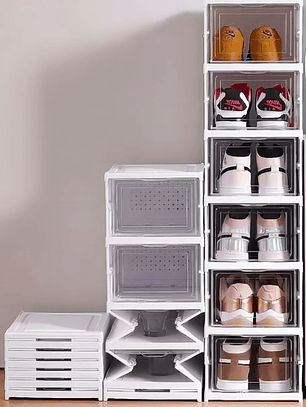 Organizador De Zapatos 6 Niveles Plegable Color Blanco