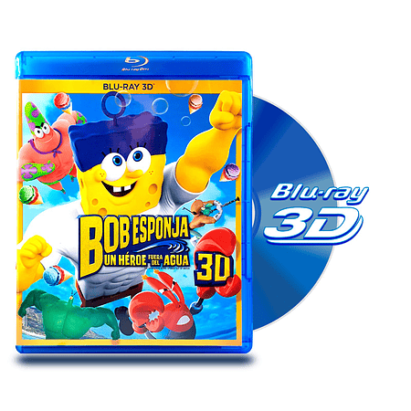 Blu Ray 3D Bob Esponja: Un Héroe Fuera del Agua