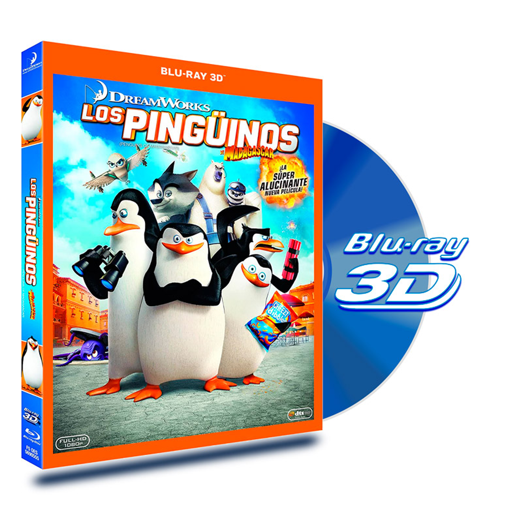 BLU RAY 3D LOS PINGÜINOS DE MADAGASCAR