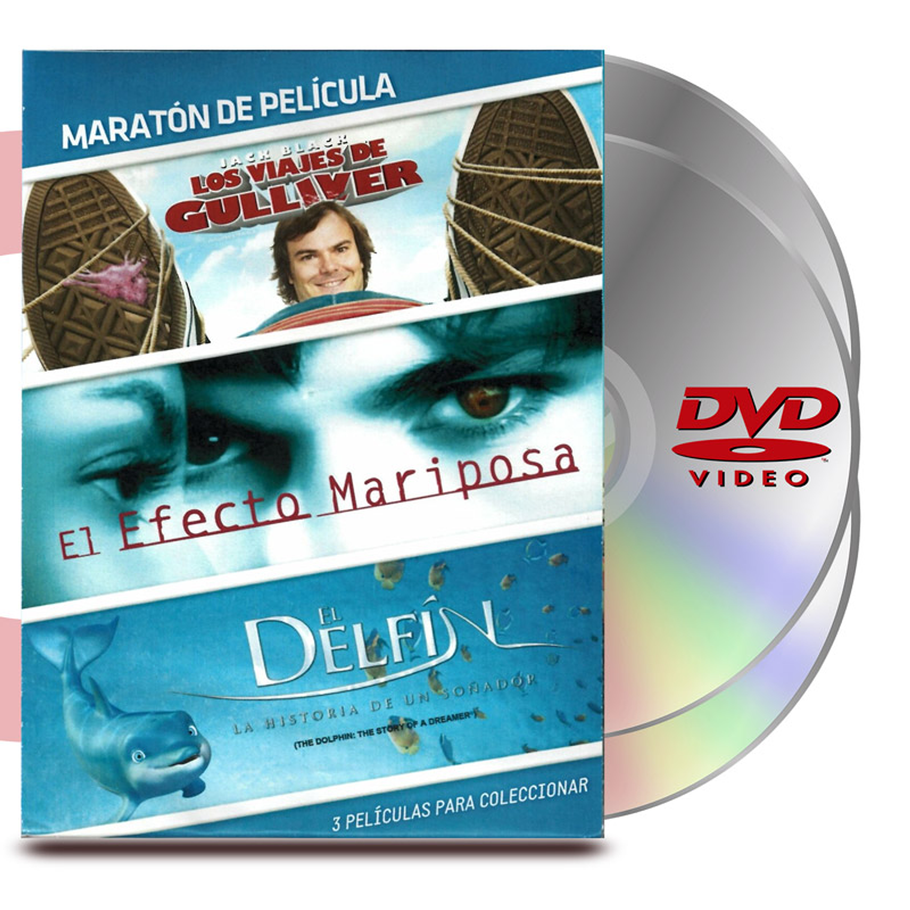 PACK DVD MARATÓN VOL :7 VIAJES GULLIVER / EFECTO MARIPOSA / DELFIN