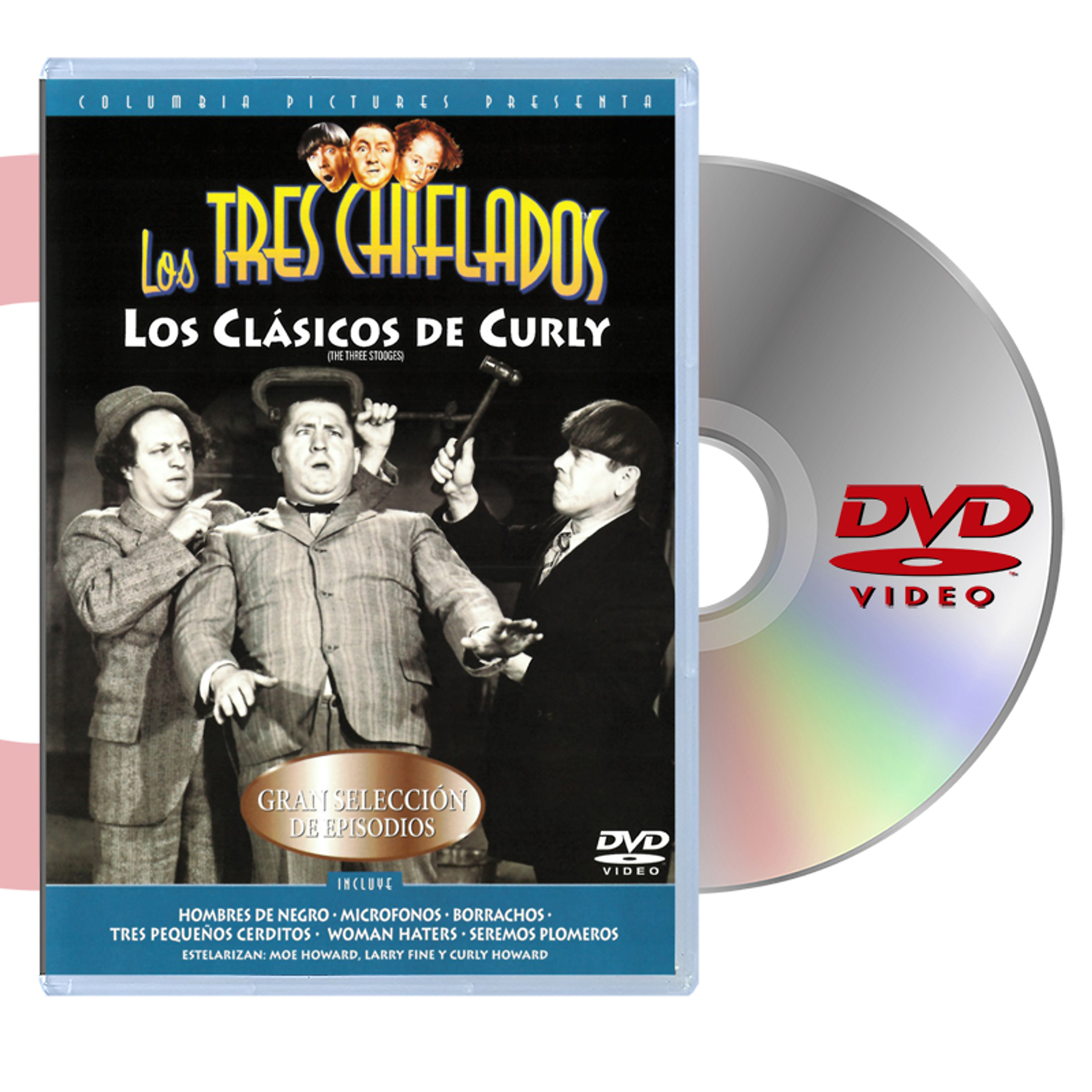 DVD LOS TRES CHIFLADOS, LOS CLÁSICOS DE CURLY